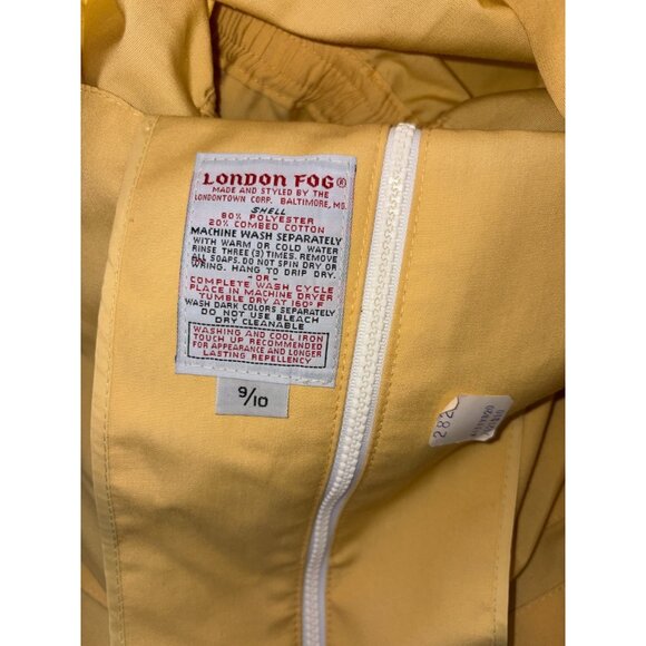 London Fog Trench Coat Womens 9/10 Zip Front Cinched Waist Hooded Rain Jacket - Picture 5 of 7